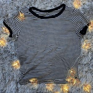 Black and white striped tee